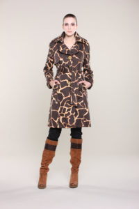 handgemachter Mantel mit Zebra-Muster aus Köln