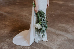 abnehmbare Schleppe am Brautkleid