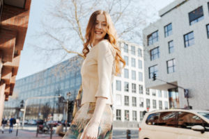 Rock und Shirt von Modedesignerin Andrea Droemont